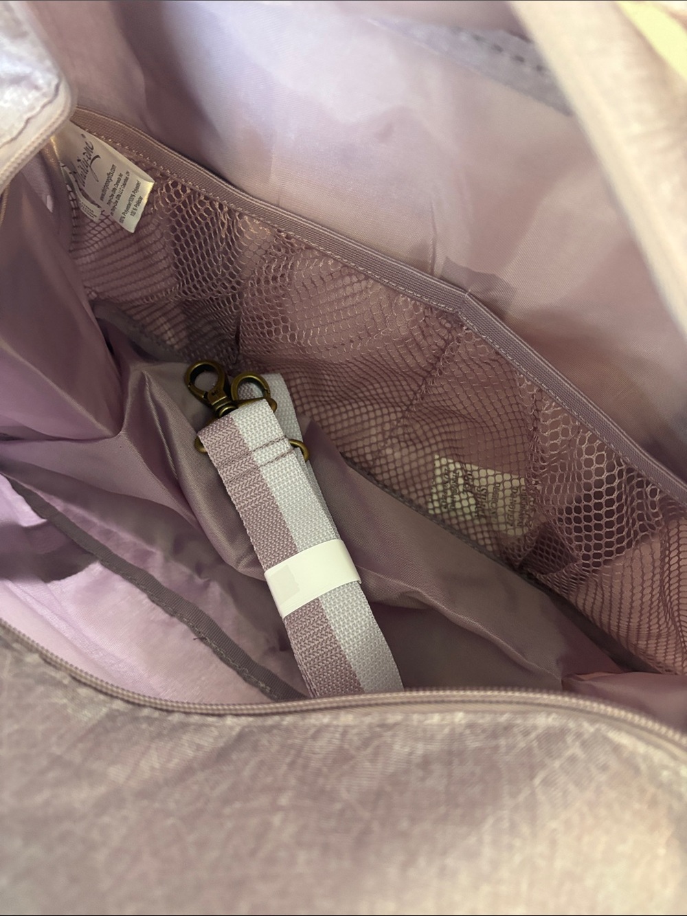 Thirty-One All Packed Mini Duffle Bag Purple Crosshatch - New in Bag - Picture 5 of 5